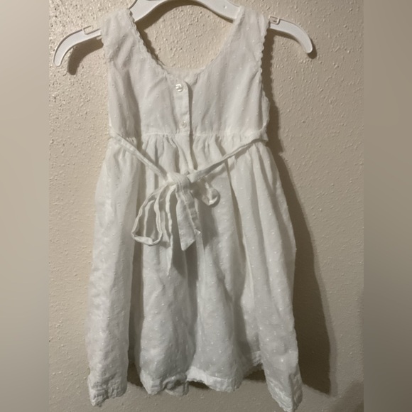 Cotton Kids Little Girls Dress Picnic Pink and Blue Embroidery Flowers. Size 4 - Picture 4 of 5